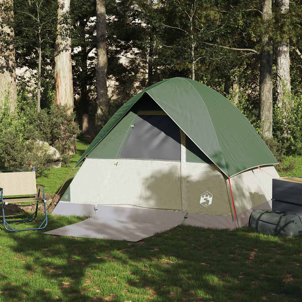 Vidaxl dome tente 4 personnes étanche verte