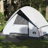 Vidaxl dome tente 4 personnes imperméables tissu damnant blanc