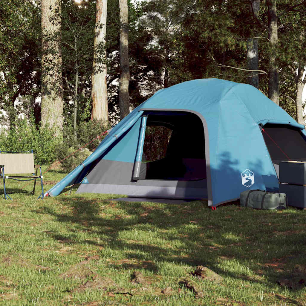 Vidaxl Dome telt 4-person vanntett blå