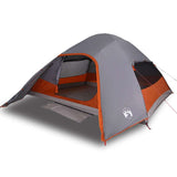 Vidaxl Dome tent 4-person waterproof gray and orange