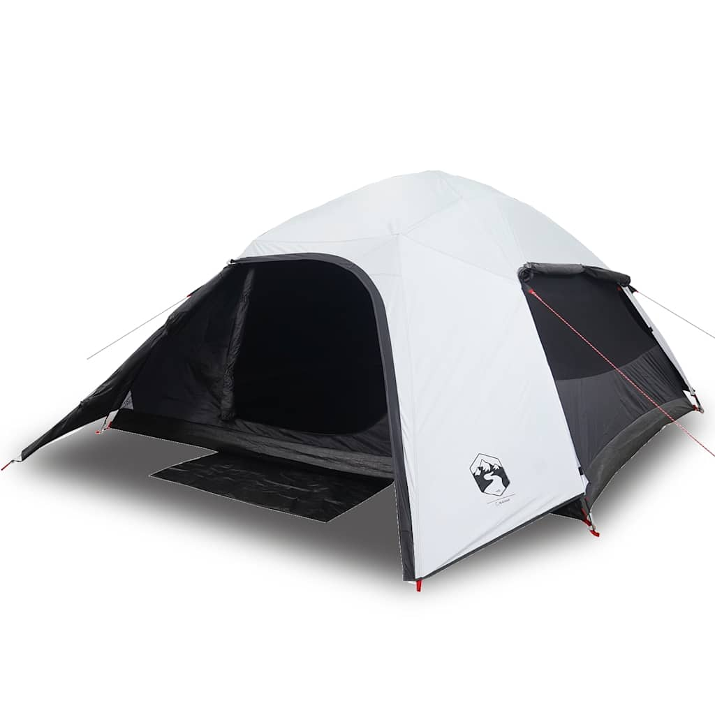 Vidaxl Dome Stan 4-Person Waterproof Damaning Fabric bílá