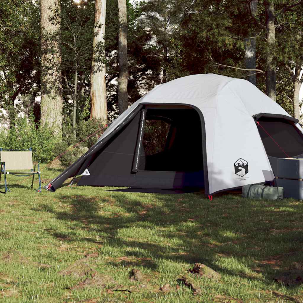 Tenda a cupola Vidaxl tessuto dannoso per 4 persone bianco