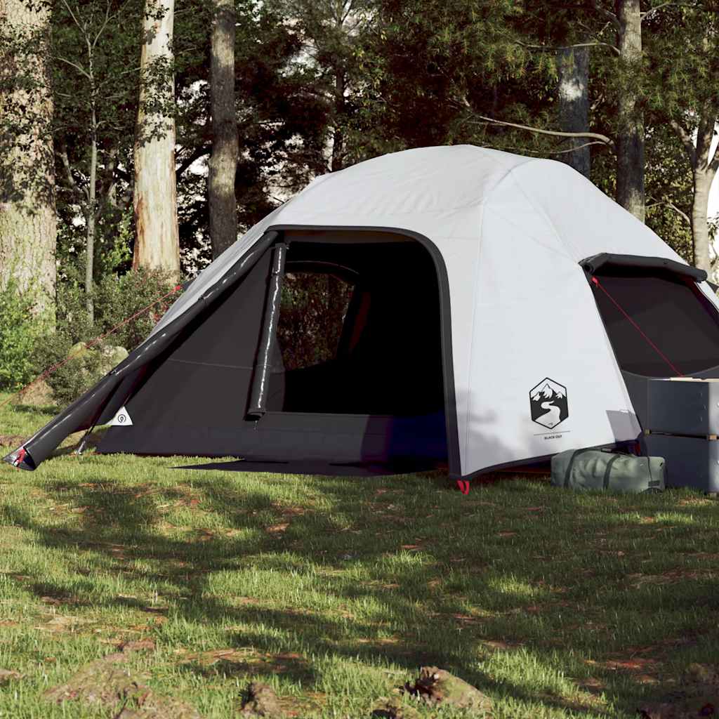 Vidaxl dome tente 4 personnes imperméables tissu damnant blanc