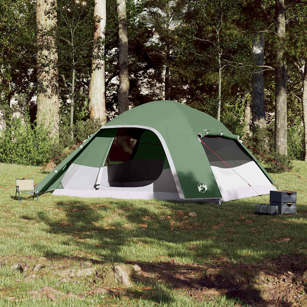 Vidaxl dome tente 6 personnes étanche verte