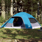 Vidaxl dome tente 6 personnes imperméables bleu