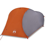 Vidaxl Dome Stan 4-Person Waterproof Grey and Orange