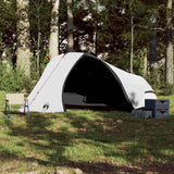 Vidaxl dome tente 4 personnes imperméables tissu damnant blanc