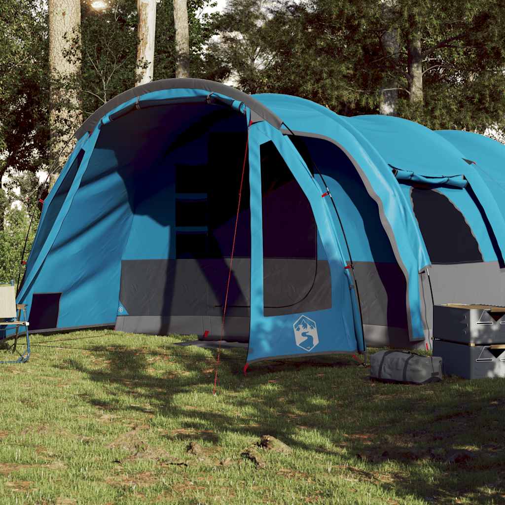 Tenda tunnel Vidaxl per la famiglia 8 persone impermeabili blu