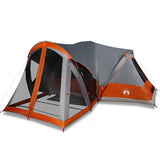 Vidaxl Tipi-Zelt für Familie 8 Personen, wasserdicht, Grau und Orange