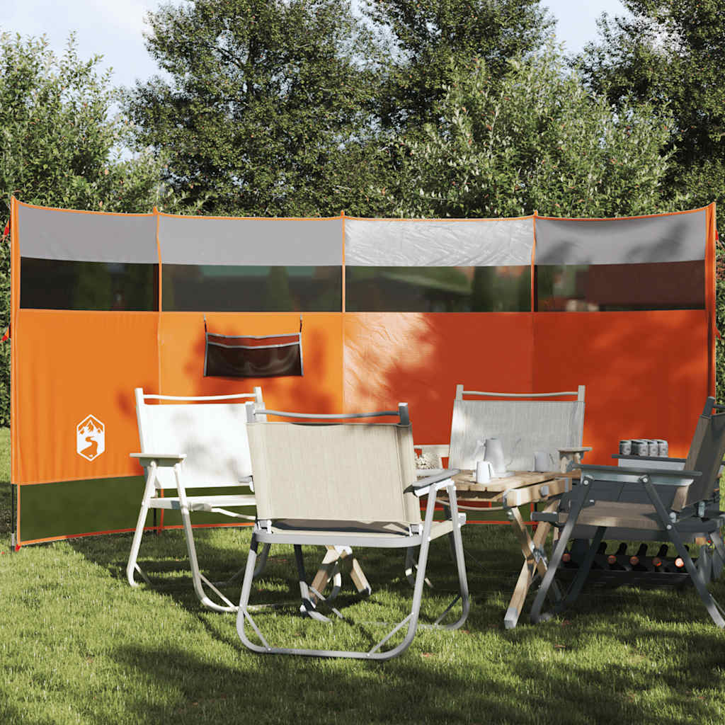 Vidaxl windscherm camping waterdicht 366x152x152 cm oranje