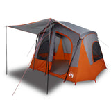 VidaXL Zelt 5-Personen wasserdicht grau und orange