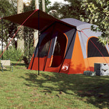 Vidaxl Tent à 5 personnes étanche gris et orange