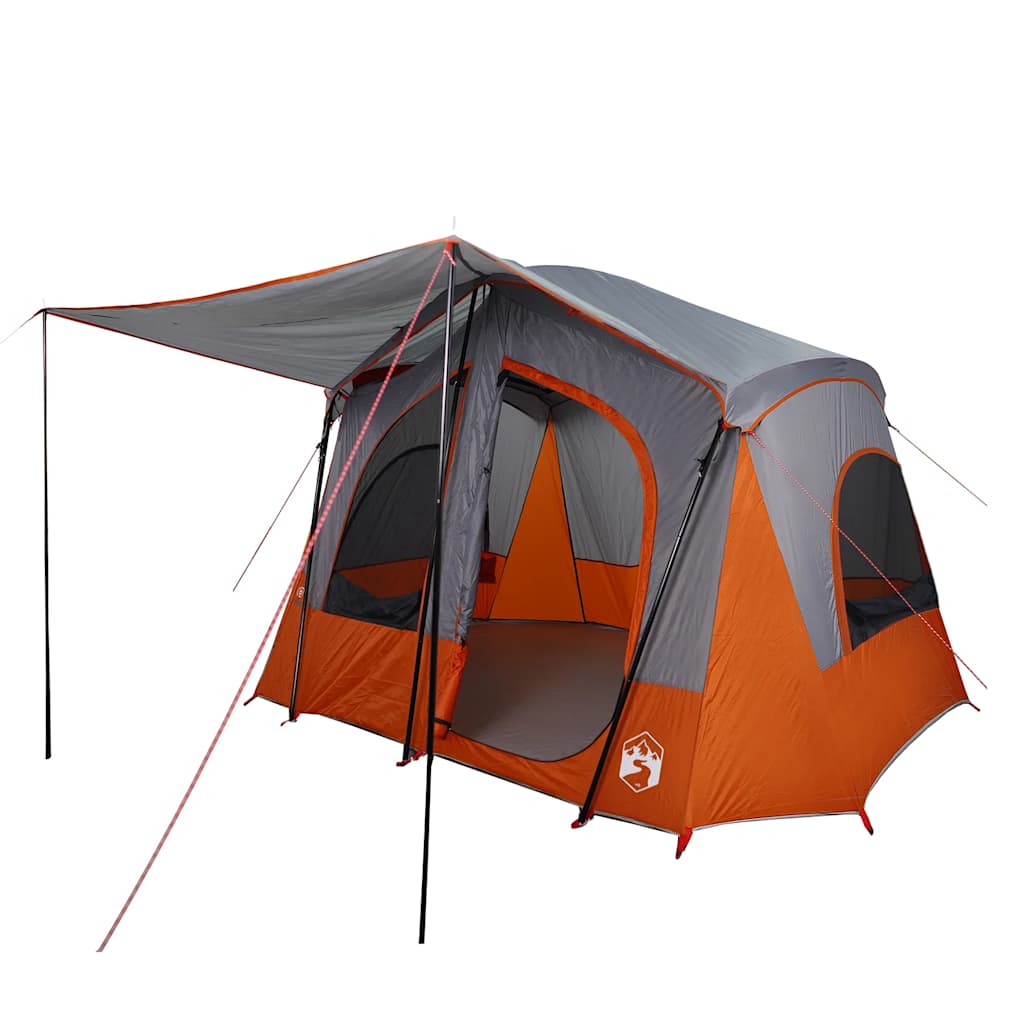 VidaXL Zelt 5-Personen wasserdicht grau und orange