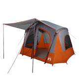 VidaXL Zelt 5-Personen wasserdicht grau und orange