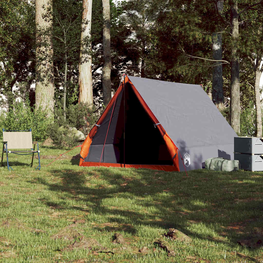 Vidaxl Zelt A-Frame 2-Personen wasserdichtes Grau und Orange