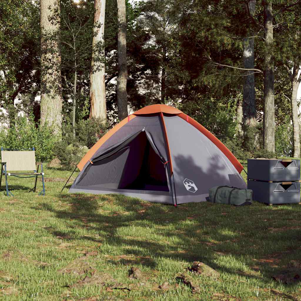 Vidaxl Dome Tent de 2 personas a prueba de agua y naranja