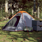 Vidaxl Dome Stan 2-Person Waterproof Grey and Orange