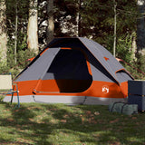 Vidaxl Dome Stan 2-Person Waterproof Grey and Orange