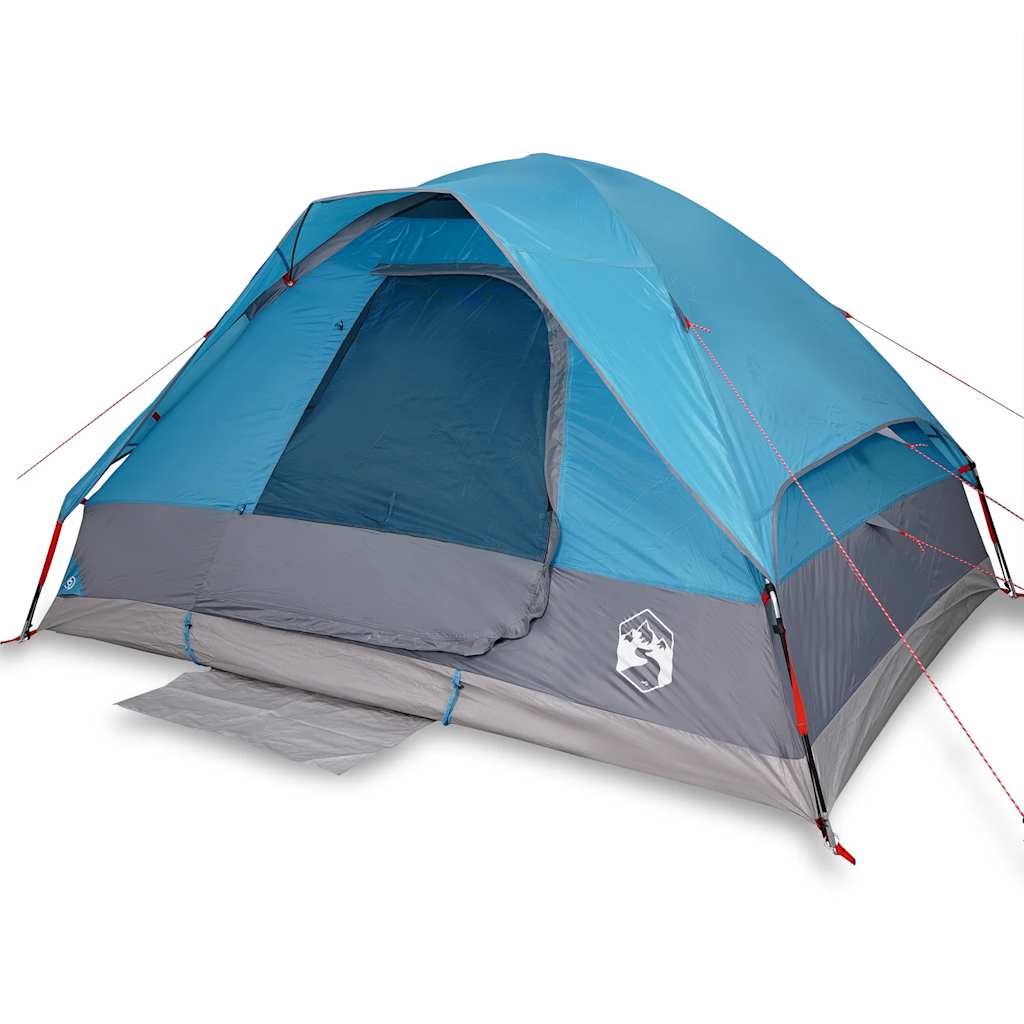 Vidaxl dome tente 4 personnes imperméables bleu