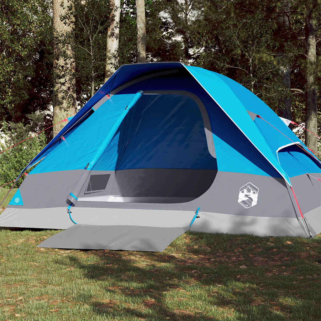 Vidaxl dome tente 4 personnes imperméables bleu