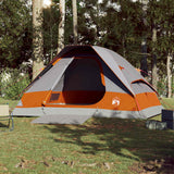 Vidaxl Dome Stan 4-Person Waterproof Grey and Orange