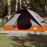 Vidaxl Dome Stan 4-Person Waterproof Grey and Orange