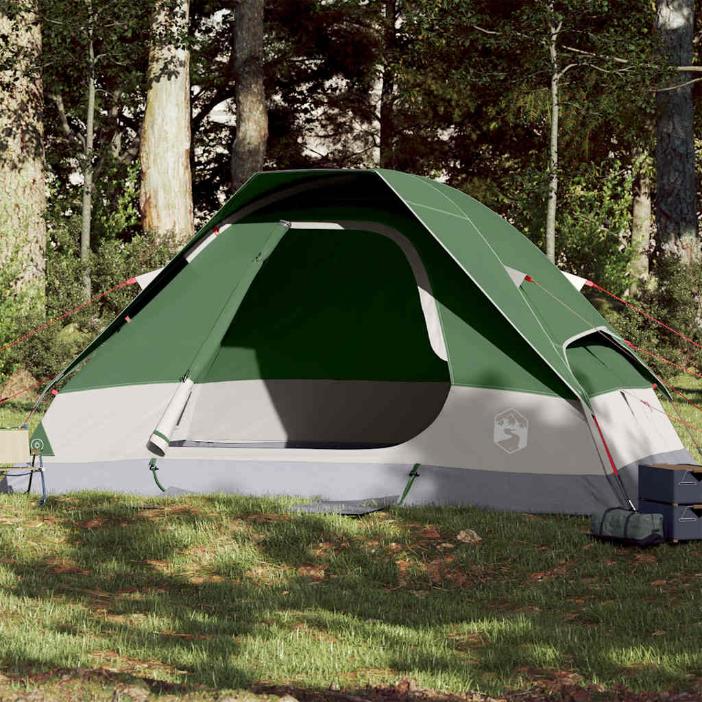 Vidaxl Dome Tenda a 6 persone impermeabile verde