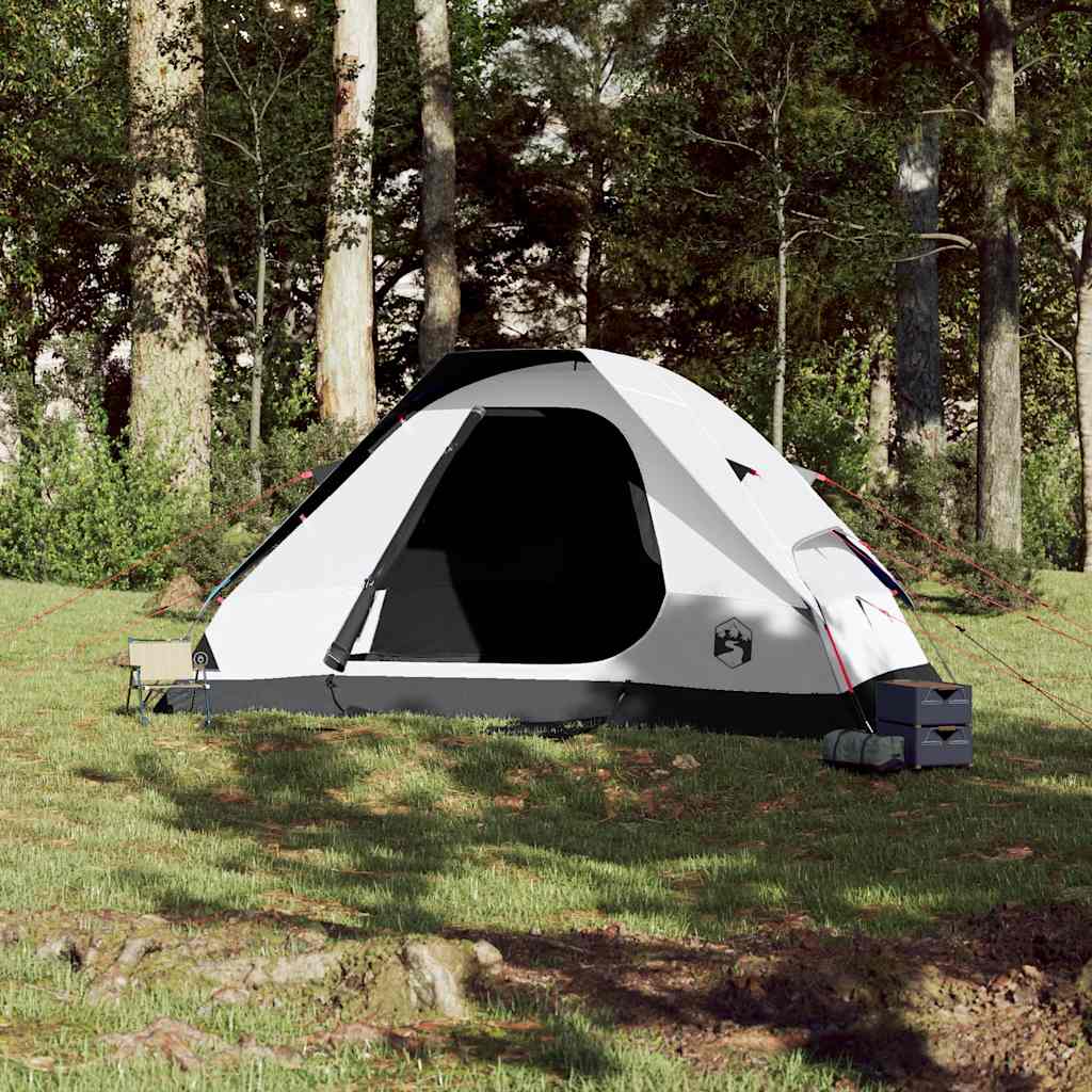 Vidaxl dome tente 6 personnes imperméabilisantes poussière blanche