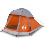 Vidaxl Dome tent 1-person waterproof gray and orange