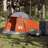 Vidaxl Dome tent 1-person waterproof gray and orange