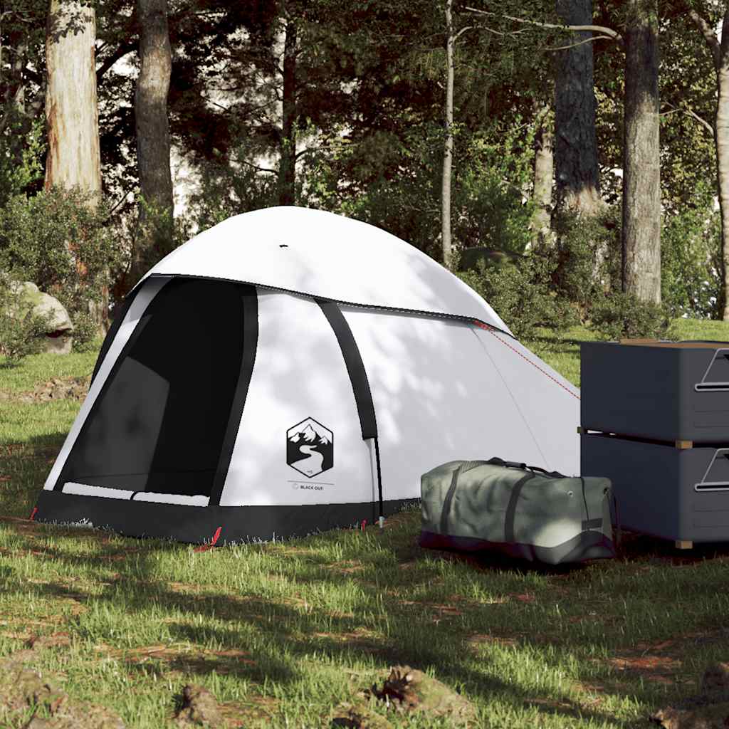 VidaXL Dome tent 1-person Waterproof Damning Fabric White