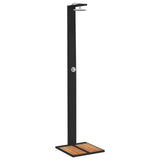 Vidaxx Außendusche 50x55x224 cm Polyrattan und Akazienholz schwarz