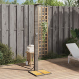 Vidaxx Außendusche 50x55x224 cm Polyrattan und Akazienholz grau