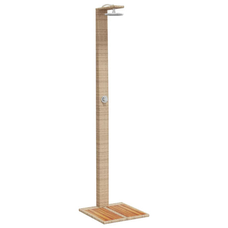 Vidaxx Außendusche 50x55x224 cm Polyrattan und Akazienholz beige