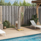 Vidaxl Outdoor Shower 55x60x224 cm Poly rattan i acacia drewna szarość