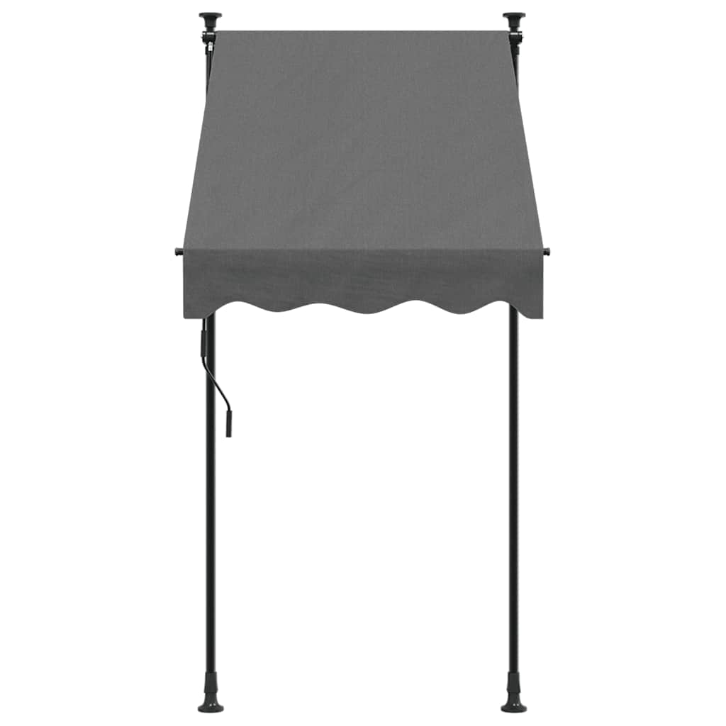 Vidaxl luifel uittrekbaar 100x150 cm stof en staal antracietkleurig