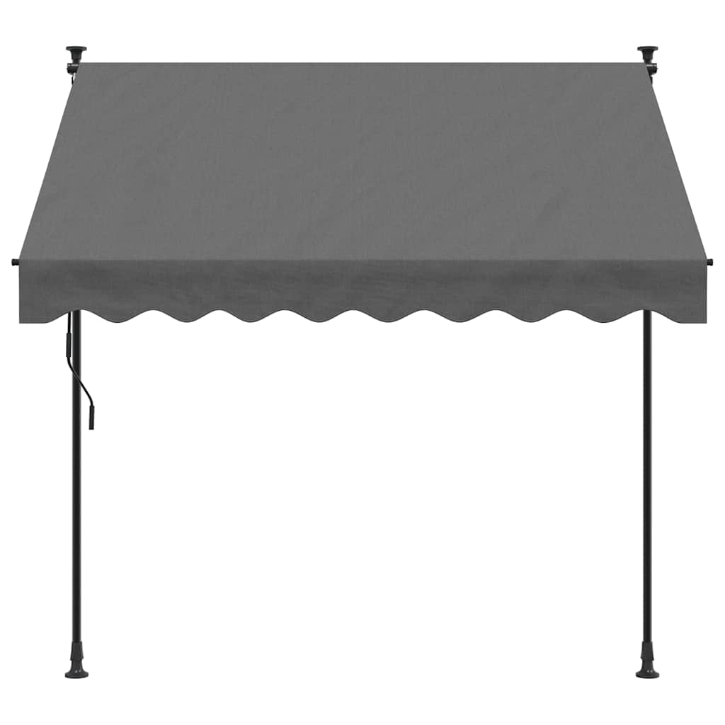 Vidaxx ausziehbare Markise 200x150 cm Stoff und Stahl Anthrazit