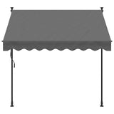 Vidaxx ausziehbare Markise 200x150 cm Stoff und Stahl Anthrazit