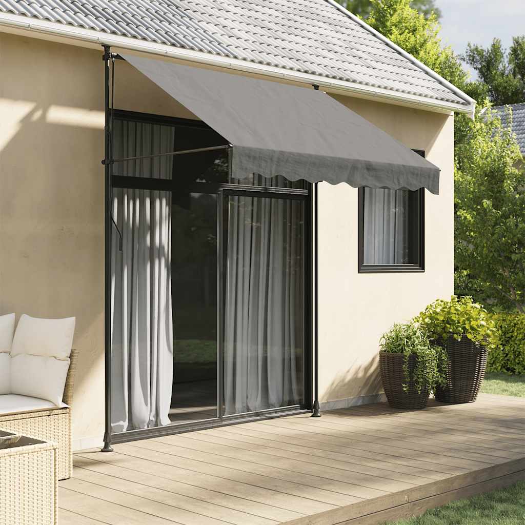 Vidaxx ausziehbare Markise 200x150 cm Stoff und Stahl Anthrazit