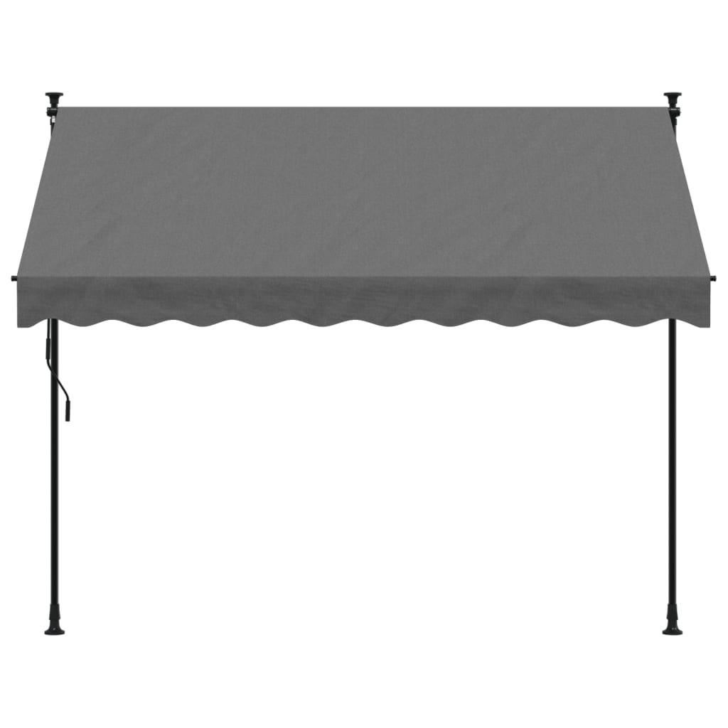 Vidaxl Laifel utdragbar 250x150 cm tyg och stål Anthracite -färgad