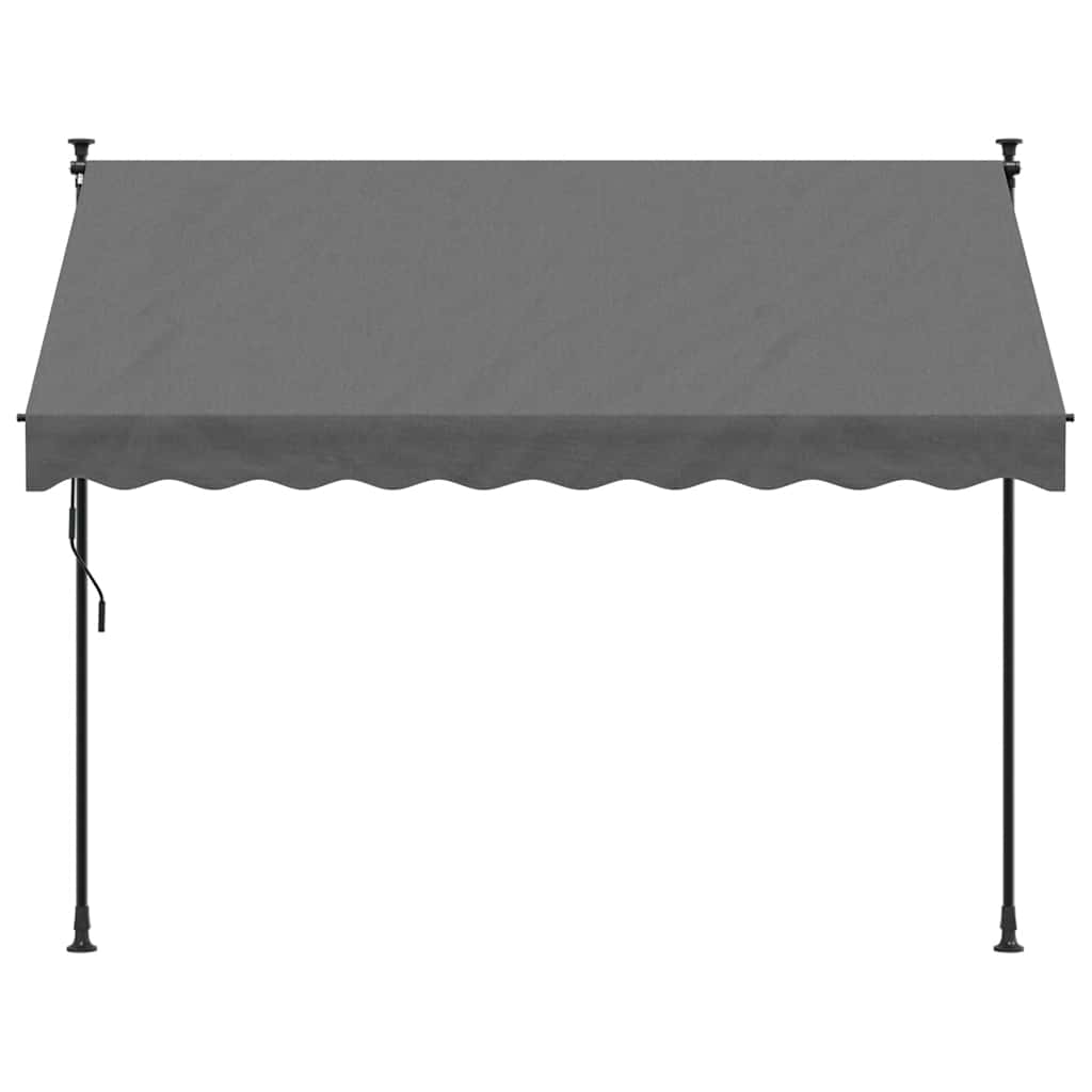 Vidaxx ausziehbare Markise 250x150 cm Stoff und Stahl Anthrazit