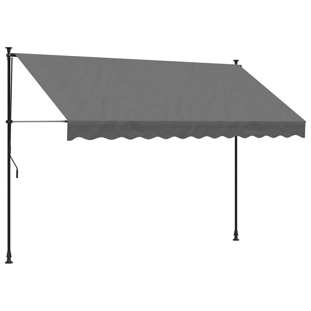 VidaXL Ausziehbare Markise 300x150 cm Stoff und Stahl Anthrazit