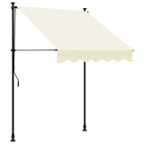 VidaXL Laifel Extendable 150x150 cm fabric and steel cream -colored