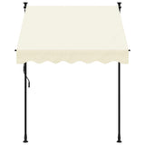 Vidaxx ausziehbare Markise 150x150 cm Stoff und Stahl cremefarben