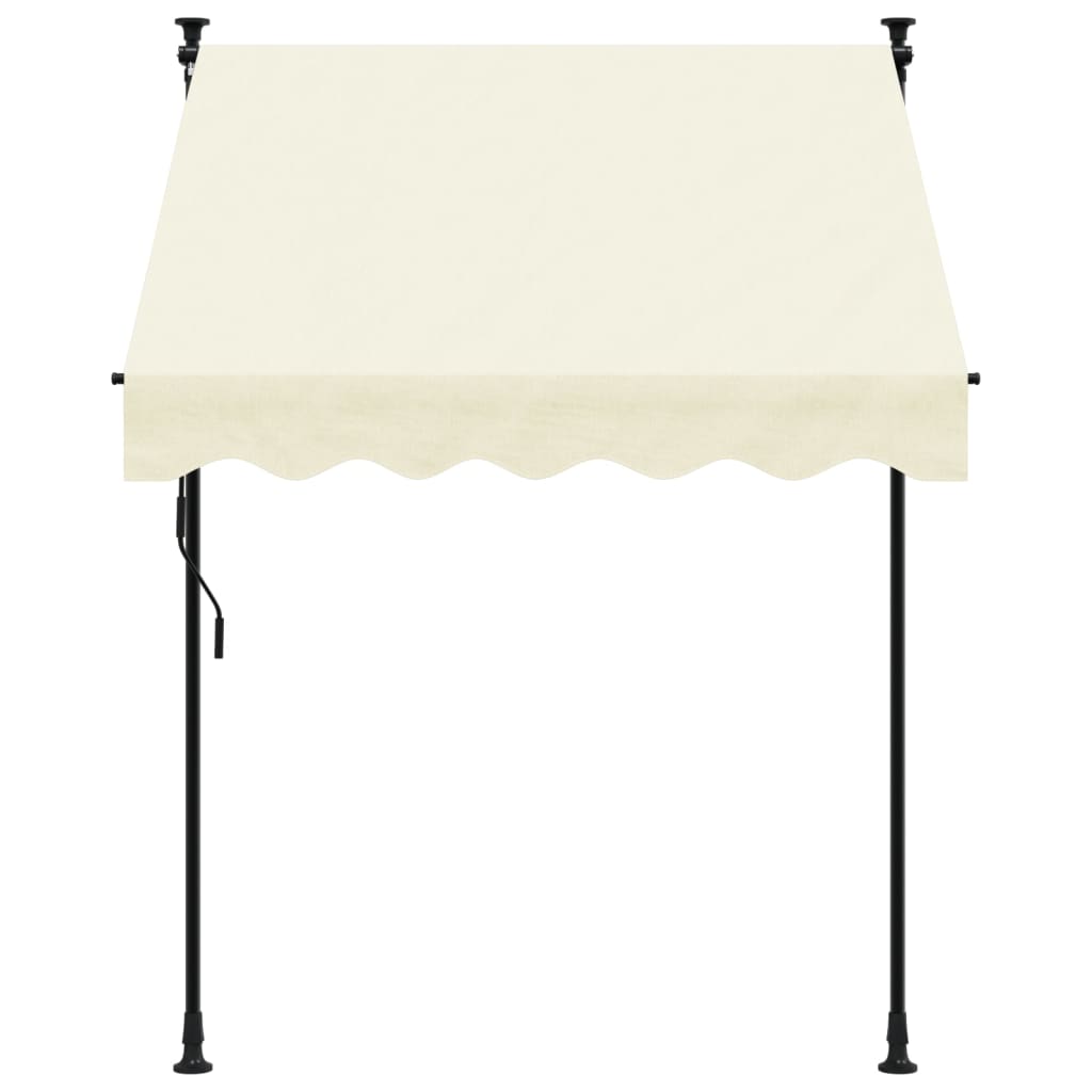 VidaXL Laifel Extendable 150x150 cm fabric and steel cream -colored