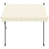 Vidaxx ausziehbare Markise 250x150 cm Stoff und Stahl cremefarben