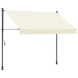 VidaXL Ausziehbare Markise 300x150 cm Stoff und Stahl cremefarben
