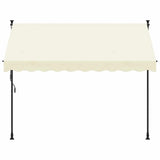 VidaXL Ausziehbare Markise 300x150 cm Stoff und Stahl cremefarben