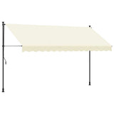 VidaXL Ausziehbare Markise 350x150 cm Stoff und Stahl cremefarben