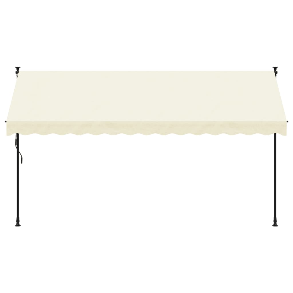 VIDAXL LAFEL Ausleitbar 350x150 cm Stoff und Stahlcreme -Verschärft